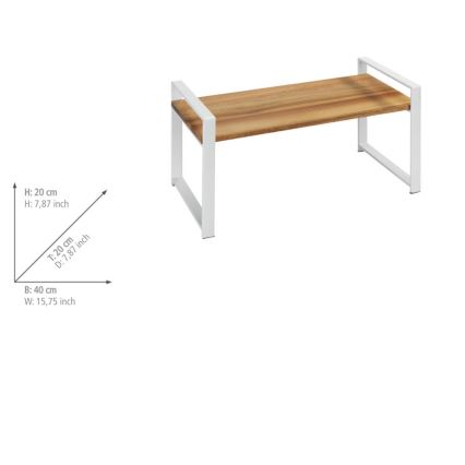 WENKO 53027100 - Prateleira LOUISA 40x20 cm branca/castanha
