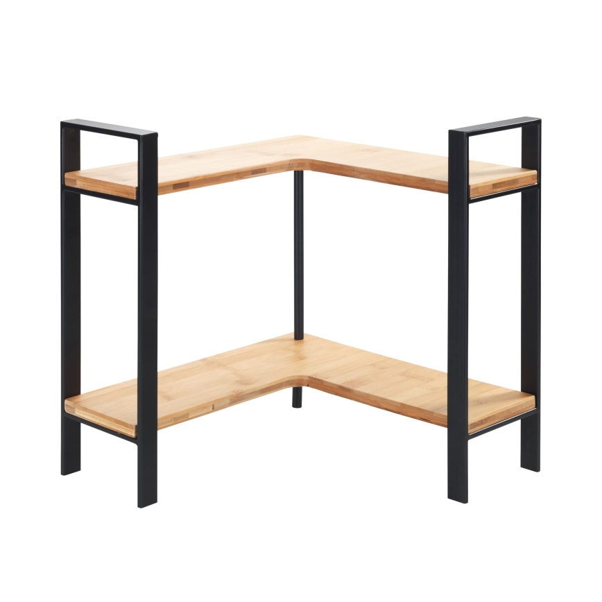 WENKO 53028100 - Prateleira LOU 30 x 33 cm preta/castanha