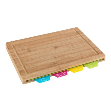 WENKO 53064100 - Tábua de cortar 32,5 x 22,5 cm castanha/multicolorida