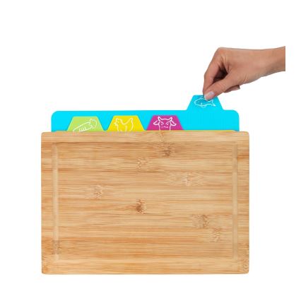 WENKO 53064100 - Tábua de cortar 32,5 x 22,5 cm castanha/multicolorida