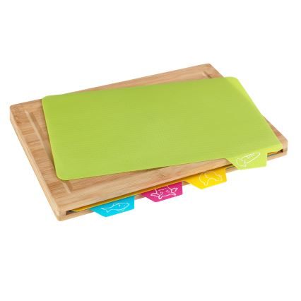 WENKO 53064100 - Tábua de cortar 32,5 x 22,5 cm castanha/multicolorida