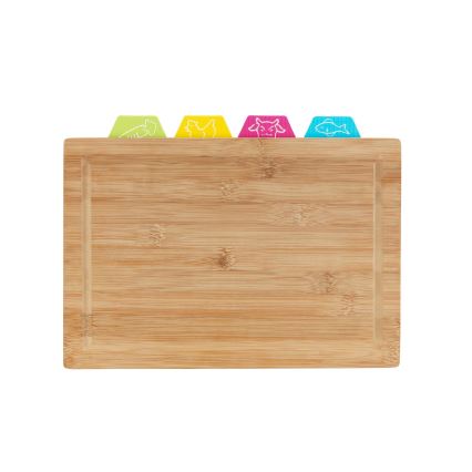 WENKO 53064100 - Tábua de cortar 32,5 x 22,5 cm castanha/multicolorida