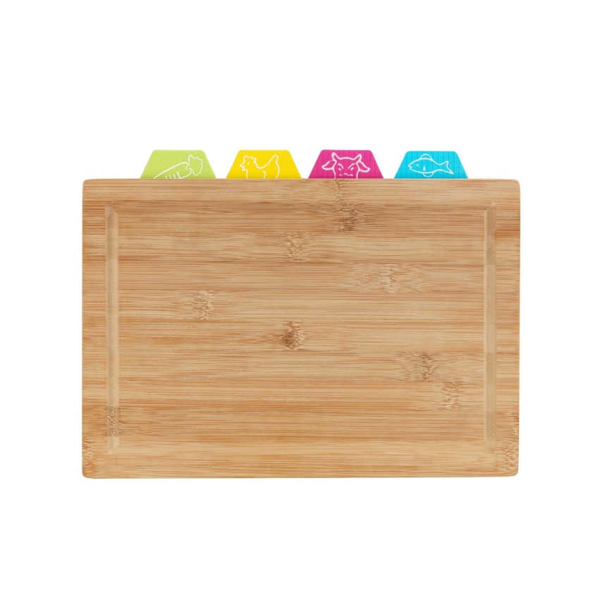 WENKO 53064100 - Tábua de cortar 32,5 x 22,5 cm castanha/multicolorida