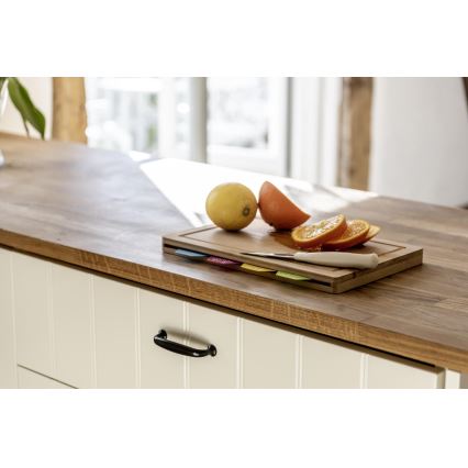 WENKO 53064100 - Tábua de cortar 32,5 x 22,5 cm castanha/multicolorida