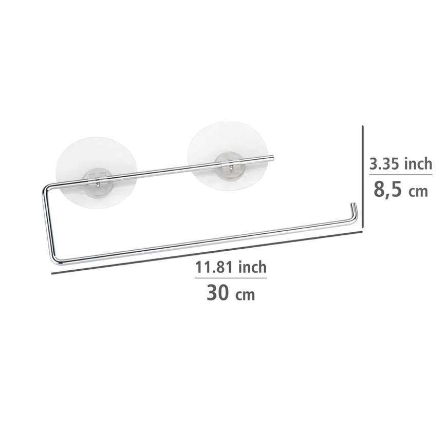 WENKO 53130100 - Suporte para panos de cozinha STATIC-LOC 30x8,5 cm prateado/transparente