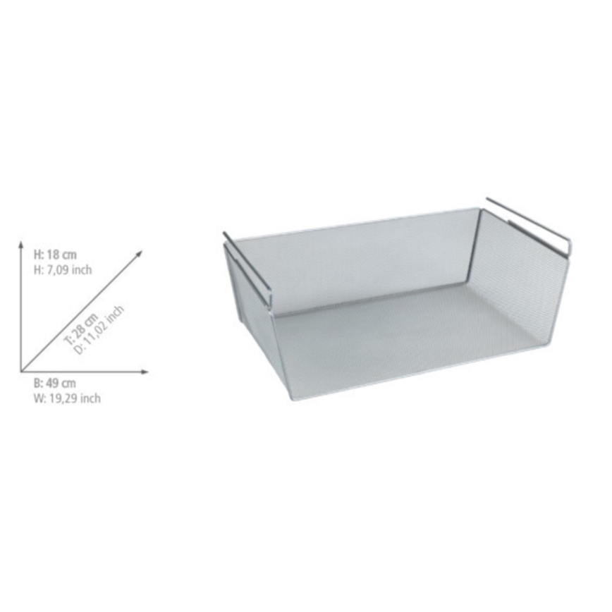 WENKO 53143100 - Cesto 49x28 cm prateado