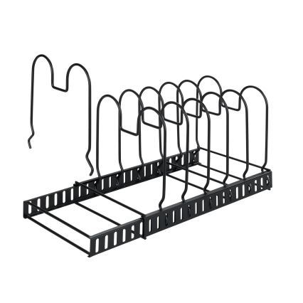 WENKO 53149100 - Suporte para tampas e panelas 18x18 cm preto
