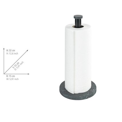 WENKO 53212100 - Suporte para panos de cozinha 15x32 cm preto