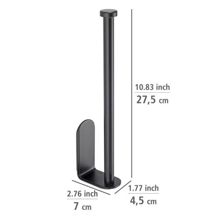 WENKO 53214100 - Suporte para rolo NIO 27,5x7 cm preto