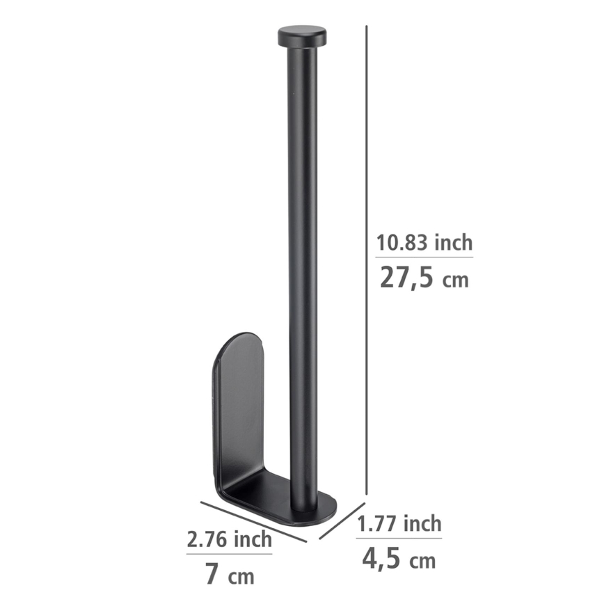WENKO 53214100 - Suporte para rolo NIO 27,5x7 cm preto
