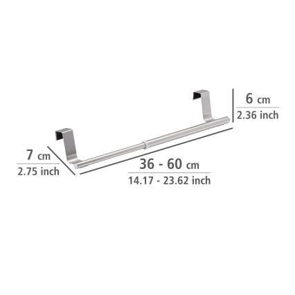 WENKO 53245100 - Porta-toalhas TELESCOPE 7x6 cm prateado/preto