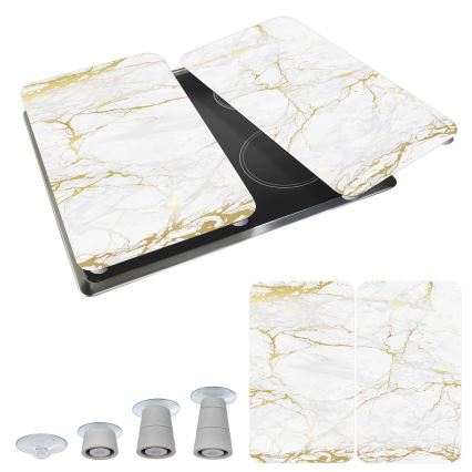 WENKO 53901100 - Tampa para fogão 30x52 cm branco/cinza/transparente