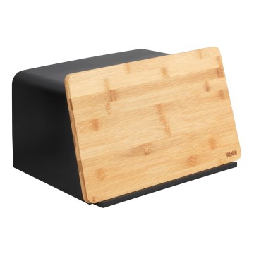 WENKO 54098100 - Caixa para pão KUBO 35x26,5 cm preto/castanho