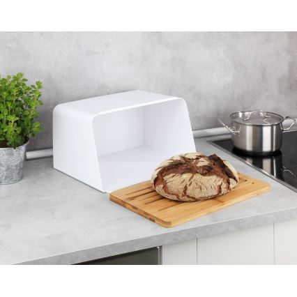 WENKO 54099100 - Caixa para pão KUBO 35x26,5 cm branco/marrom
