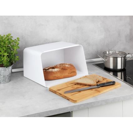 WENKO 54099100 - Caixa para pão KUBO 35x26,5 cm branco/marrom
