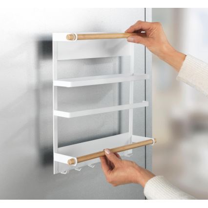 WENKO 54113100 - Organizador MAGNA 33x34 cm branco/castanho/preto