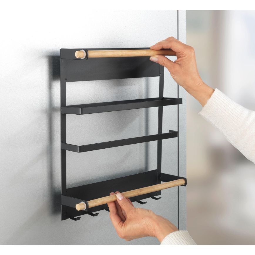 WENKO 54114100 - Organizador MAGNA 33x34 cm preto/castanho