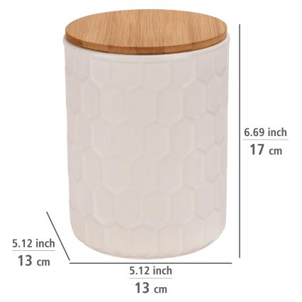 WENKO 54222100 - Caixa MAYA 13x17 cm branca/marrom