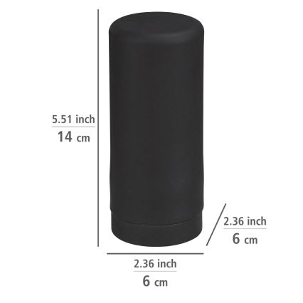 WENKO 54675100 - Dispensador de sabão EASY SQUEEZ-E 6x14 cm preto