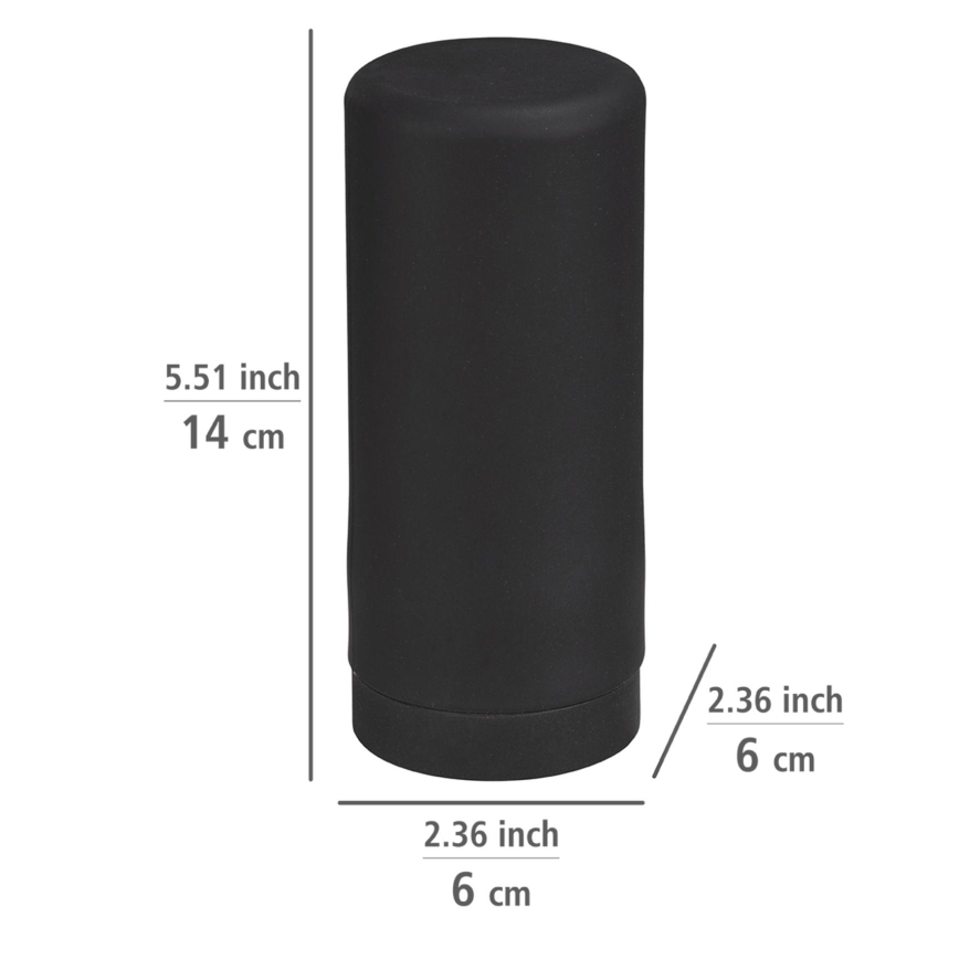 WENKO 54675100 - Dispensador de sabão EASY SQUEEZ-E 6x14 cm preto
