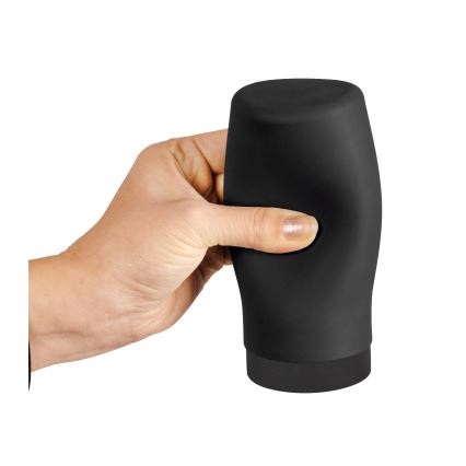 WENKO 54675100 - Dispensador de sabão EASY SQUEEZ-E 6x14 cm preto