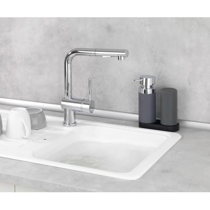 WENKO 54735100 - Estação de lavagem EASY SQUEEZ-E 15x18 cm cinzento/cinzento