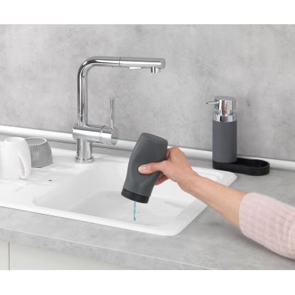 WENKO 54735100 - Estação de lavagem EASY SQUEEZ-E 15x18 cm cinzento/cinzento