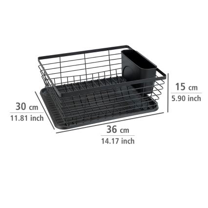 WENKO 54766100 - Escorredor de loiça BLACK OUTDOOR KITCHEN 36x30 cm preto/preto