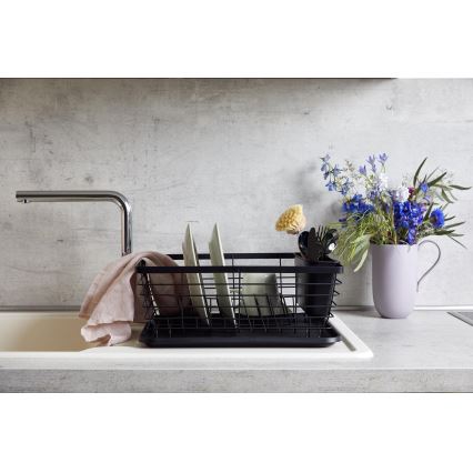 WENKO 54766100 - Escorredor de loiça BLACK OUTDOOR KITCHEN 36x30 cm preto/preto