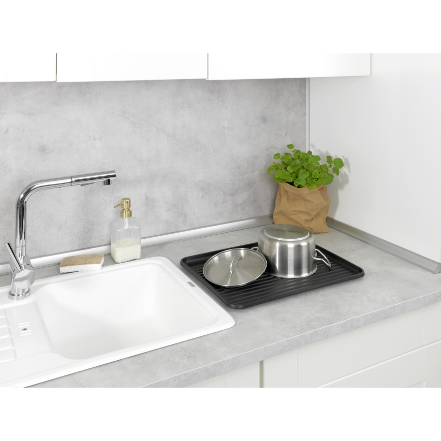 WENKO 54798100 - Escorredor de louça AMY 42,5 x 31,5 cm preto
