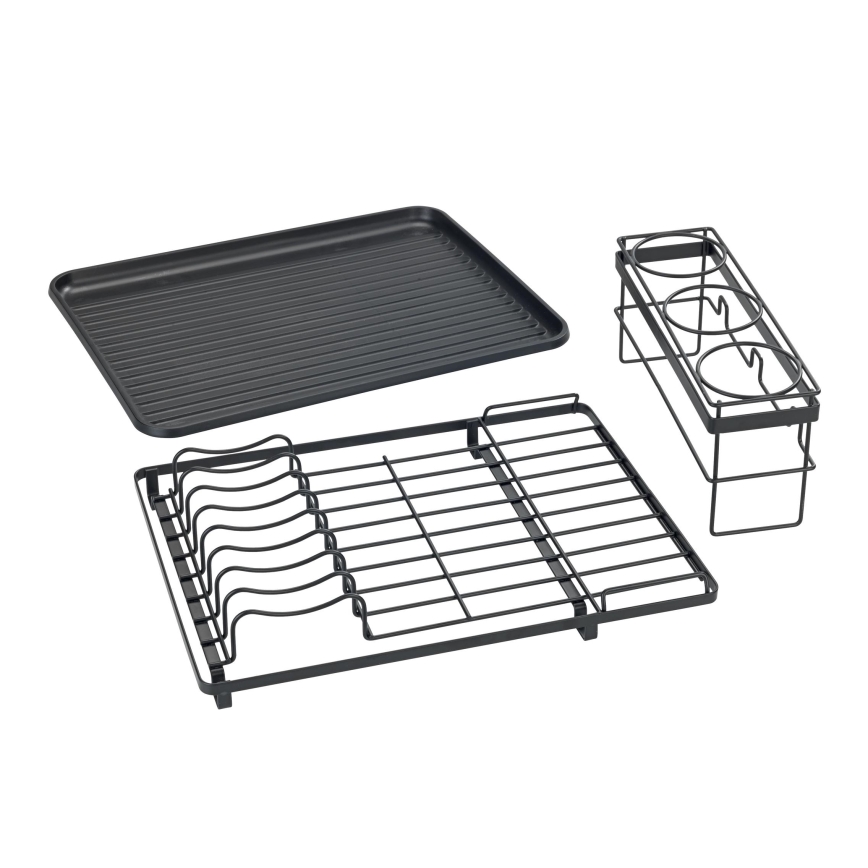 WENKO 54798100 - Escorredor de louça AMY 42,5 x 31,5 cm preto