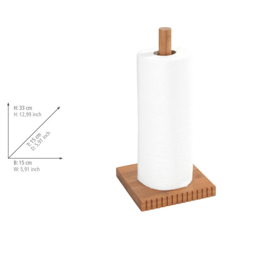 WENKO 54946100 - Porta-rolo MERA 15x33 cm castanho