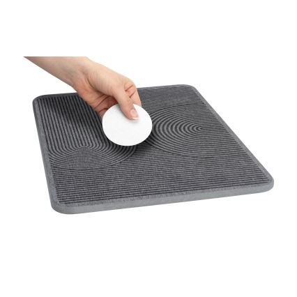 WENKO 54955100 - Tapete de secagem DAMON 40x30 cm diatomita/cinzento