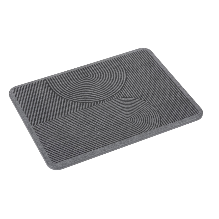 WENKO 54955100 - Tapete de secagem DAMON 40x30 cm diatomita/cinzento