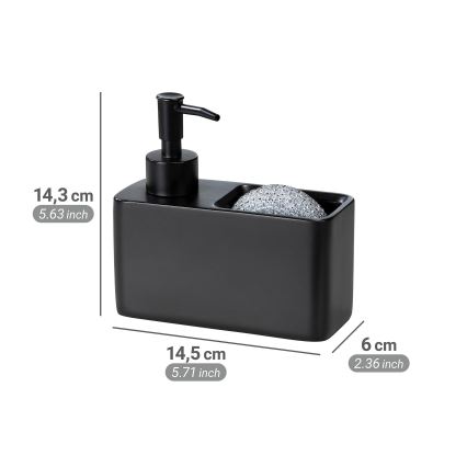 WENKO 55076100 - Dispensador de sabão BLACK OUTDOOR KITCHEN 14,5x14,3 cm preto