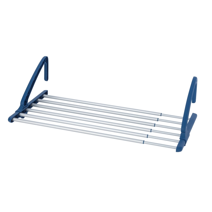 WENKO 63005800 - Estendal de roupa 37,5x21 cm aço inoxidável/prateado/azul