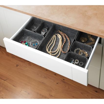 WENKO 64502100 - Organizador de gaveta FELT 28,5x20 cm cinza