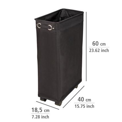 WENKO 69737800 - Cesto para roupa CORNO 18,5x60 cm preto