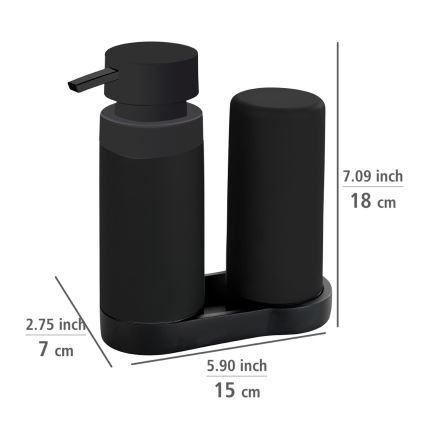 WENKO 69753800 - Organizador EASY SQUEEZ-E 15x18 cm preto