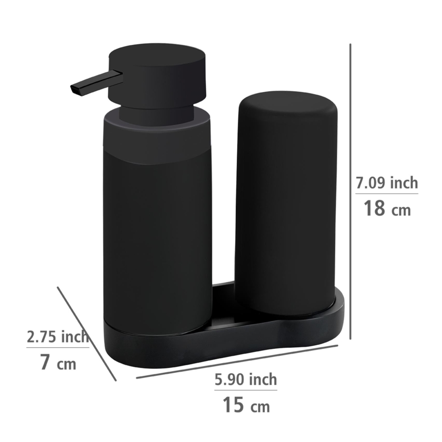 WENKO 69753800 - Organizador EASY SQUEEZ-E 15x18 cm preto
