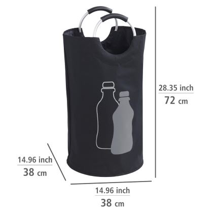 WENKO 69767800 - Saco JUMBO 38x72 cm preto
