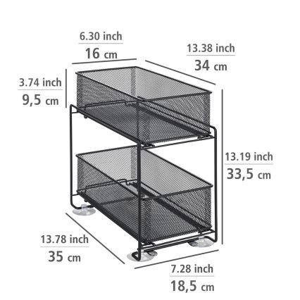 WENKO 69768800 - Suporte para tomada GIOMA 35x33,5 cm preto