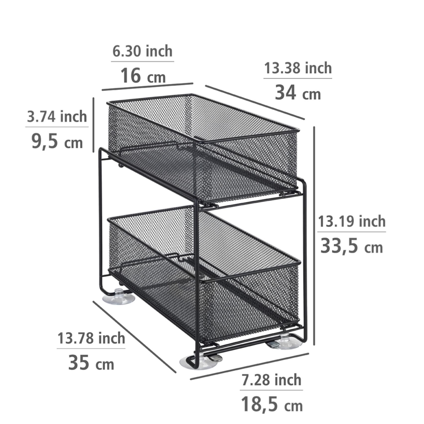 WENKO 69768800 - Suporte para tomada GIOMA 35x33,5 cm preto