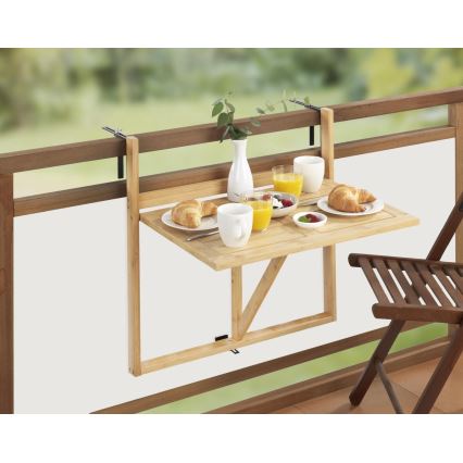 WENKO 69806800 - Mesa WAIKIKI 64x65 cm branca/castanha