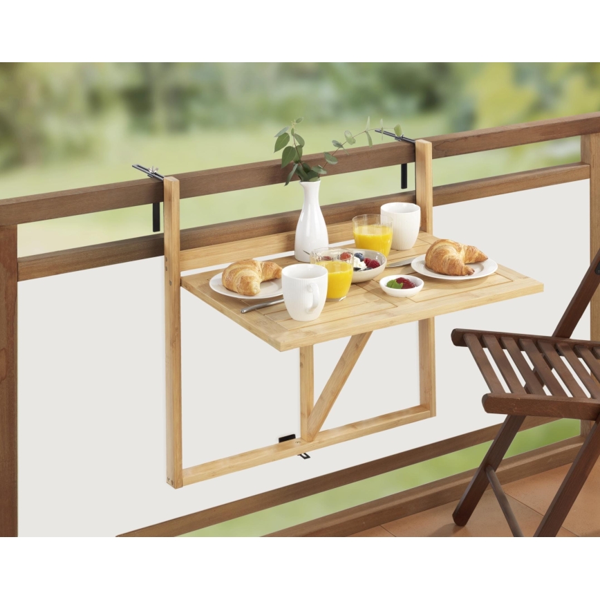 WENKO 69806800 - Mesa WAIKIKI 64x65 cm branca/castanha