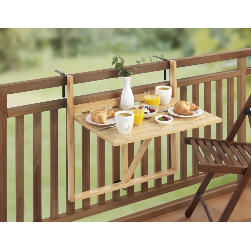 WENKO 69806800 - Mesa WAIKIKI 64x65 cm branca/castanha