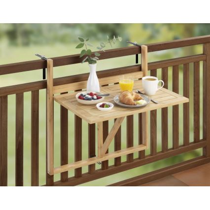 WENKO 69806800 - Mesa WAIKIKI 64x65 cm branca/castanha