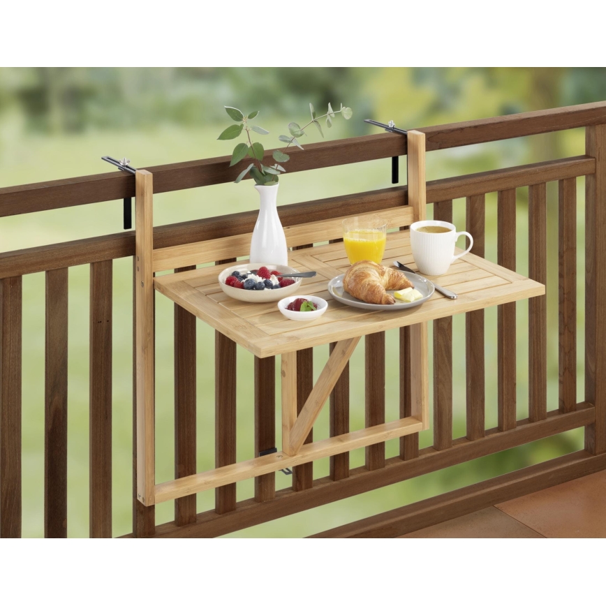WENKO 69806800 - Mesa WAIKIKI 64x65 cm branca/castanha