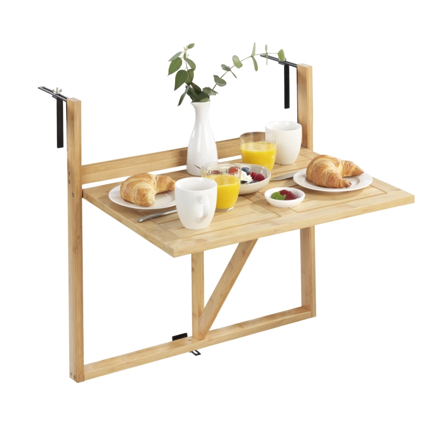 WENKO 69806800 - Mesa WAIKIKI 64x65 cm branca/castanha