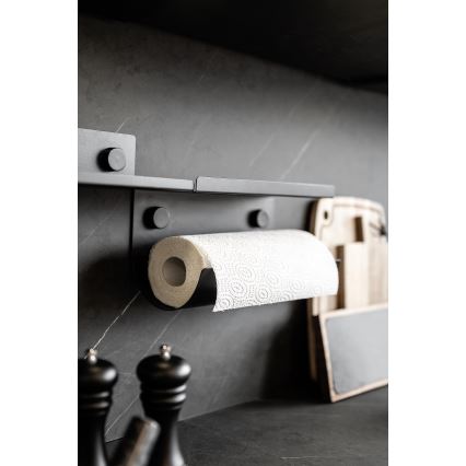 WENKO 71144800 - Suporte para rolo JET 30x15 cm preto
